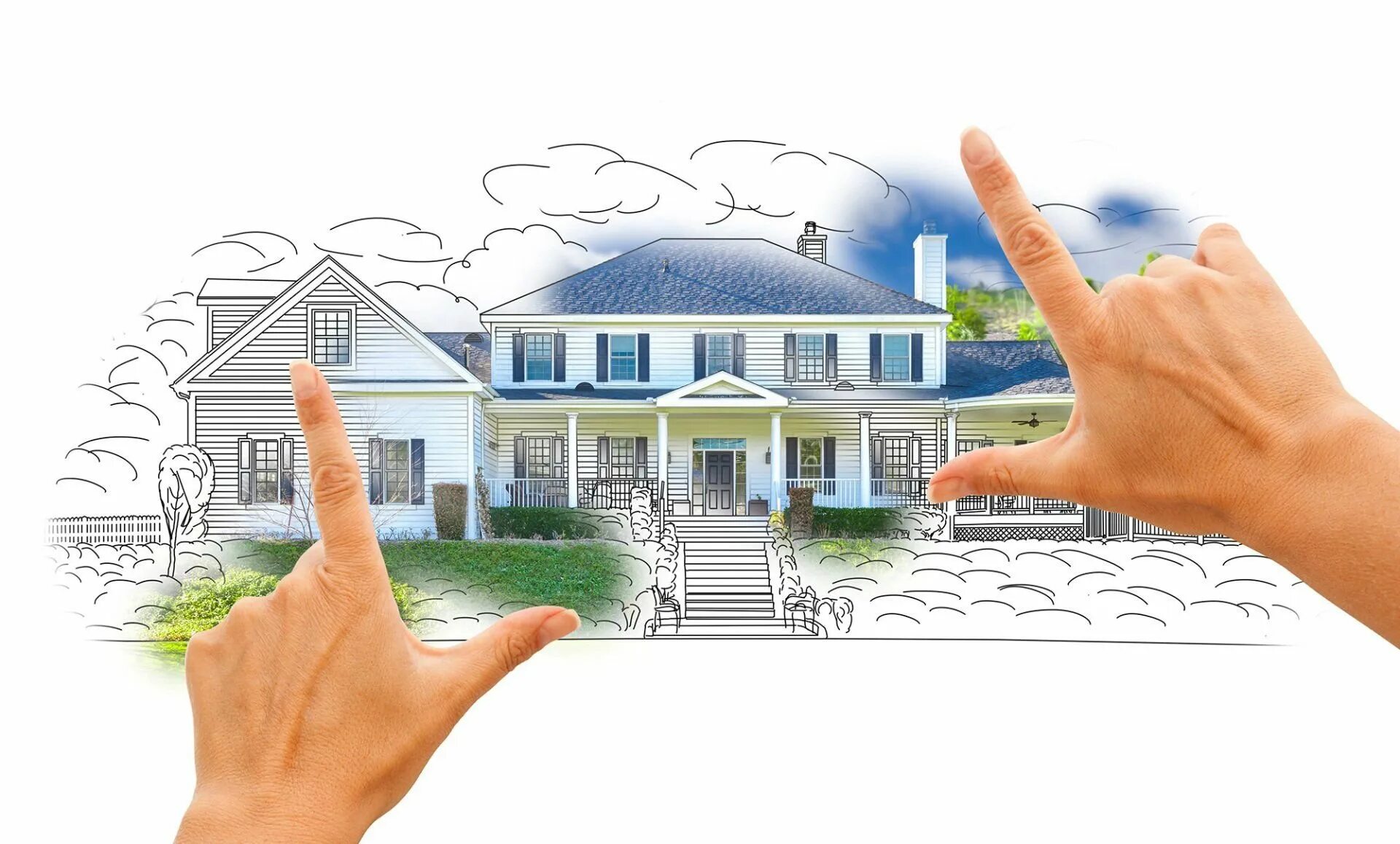 Жилое помещение. Домик в руках на белом фоне. Руки домиком. Домик на ладошке. Дом на ладони.