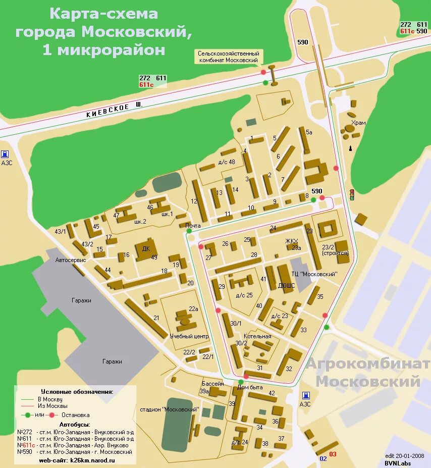 Пос московский на карте