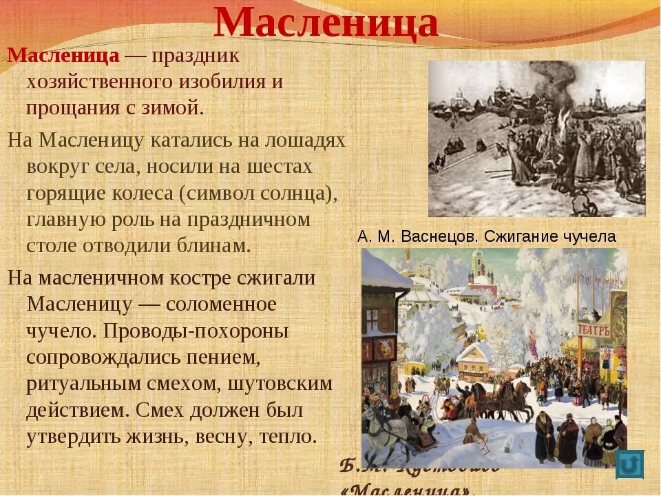 Краткое содержание масленицы