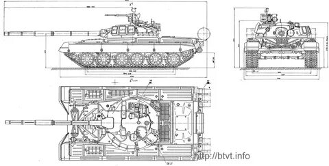 Танк 72 размеры
