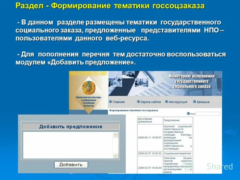 Формирование тематики
