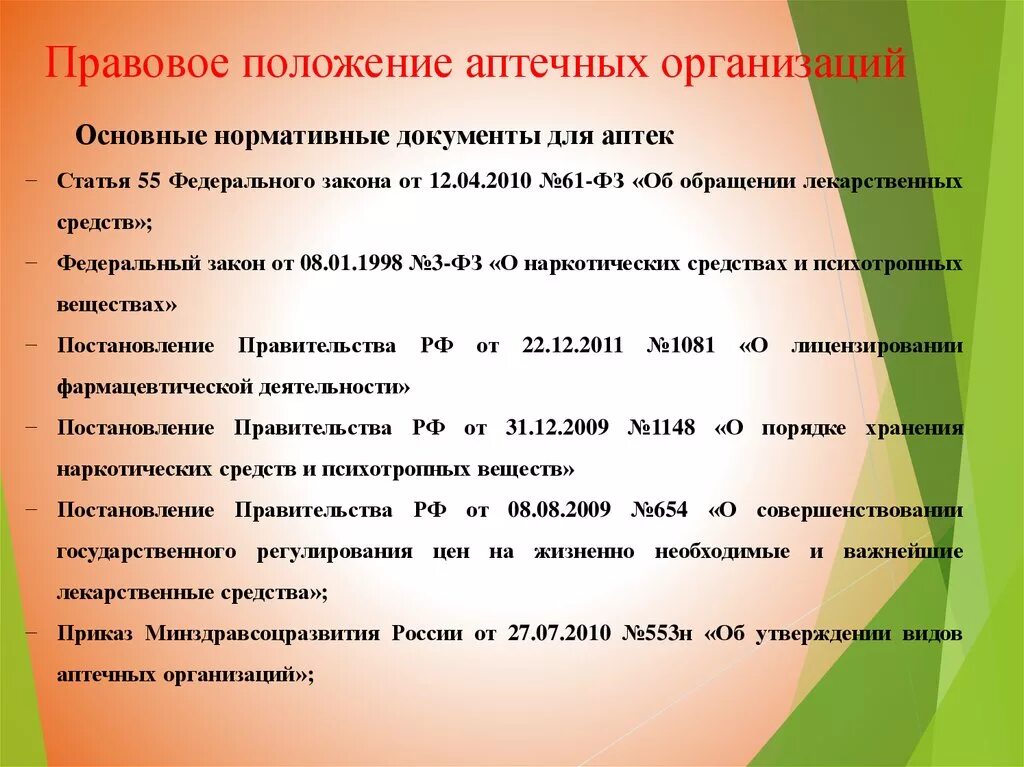 Аптека регламентирующие документы. Нормативные документы в аптеке. Основные нормативные документы для аптек. Основные функции аптечной организации. Закон виды аптечных организаций.