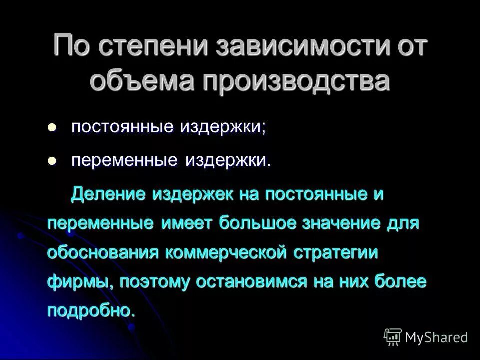 Тест по теме издержки