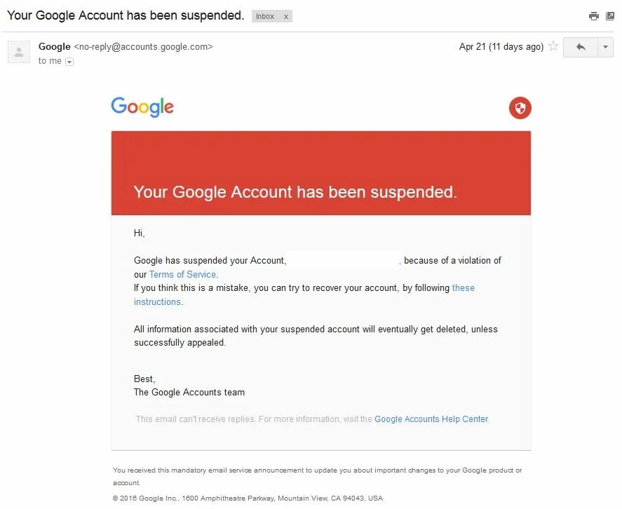 Google reply. Google accounts. Account suspended. Best image for the Google account.