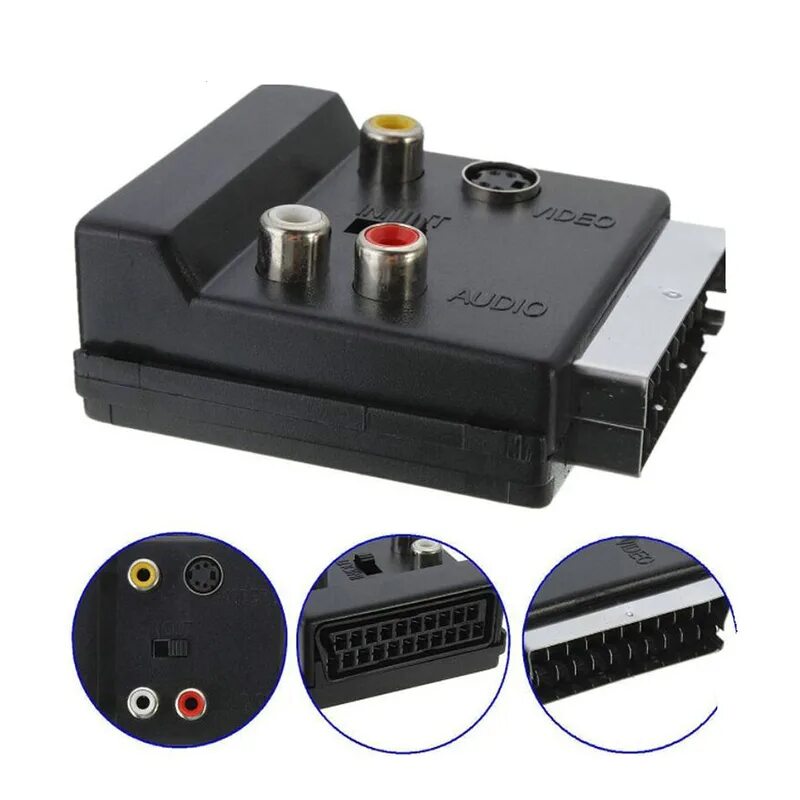 Scart видео. Переходник scart-3rca. адаптер переходник 3 rca - скарт. адаптер av scart 3rca(тюльпан). scart plug (in) - 3rca (out), 20 pin.