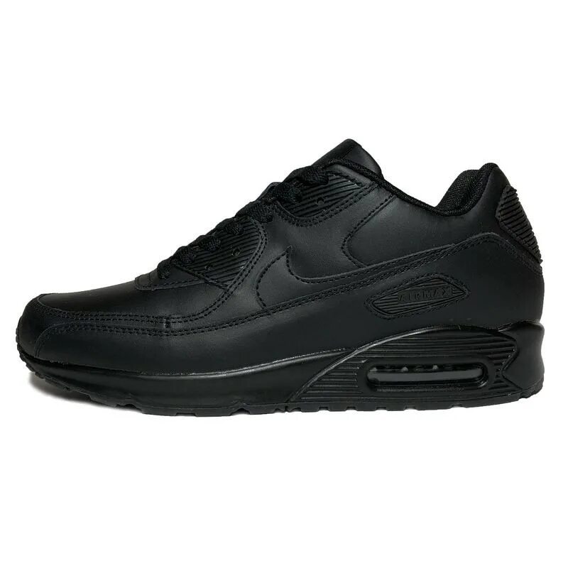 Кроссовки АИР Макс 90 мужские. Кроссовки Nike Air Max 90 черные. Кроссовки Nike Air Max 90 кожаные. Nike Air Max 90 черные кожаные.