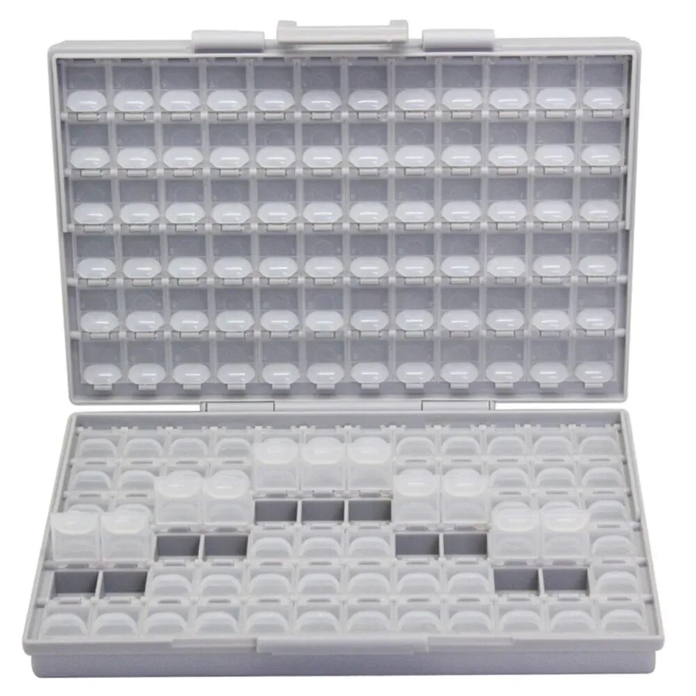 Chip storage. 144 smd box.. smt smd storage box. кассетница для смд компонентов. коробка для smd компонентов.