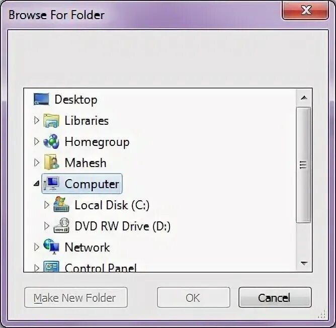 Select folder. Pictogramm openfolderdialog.