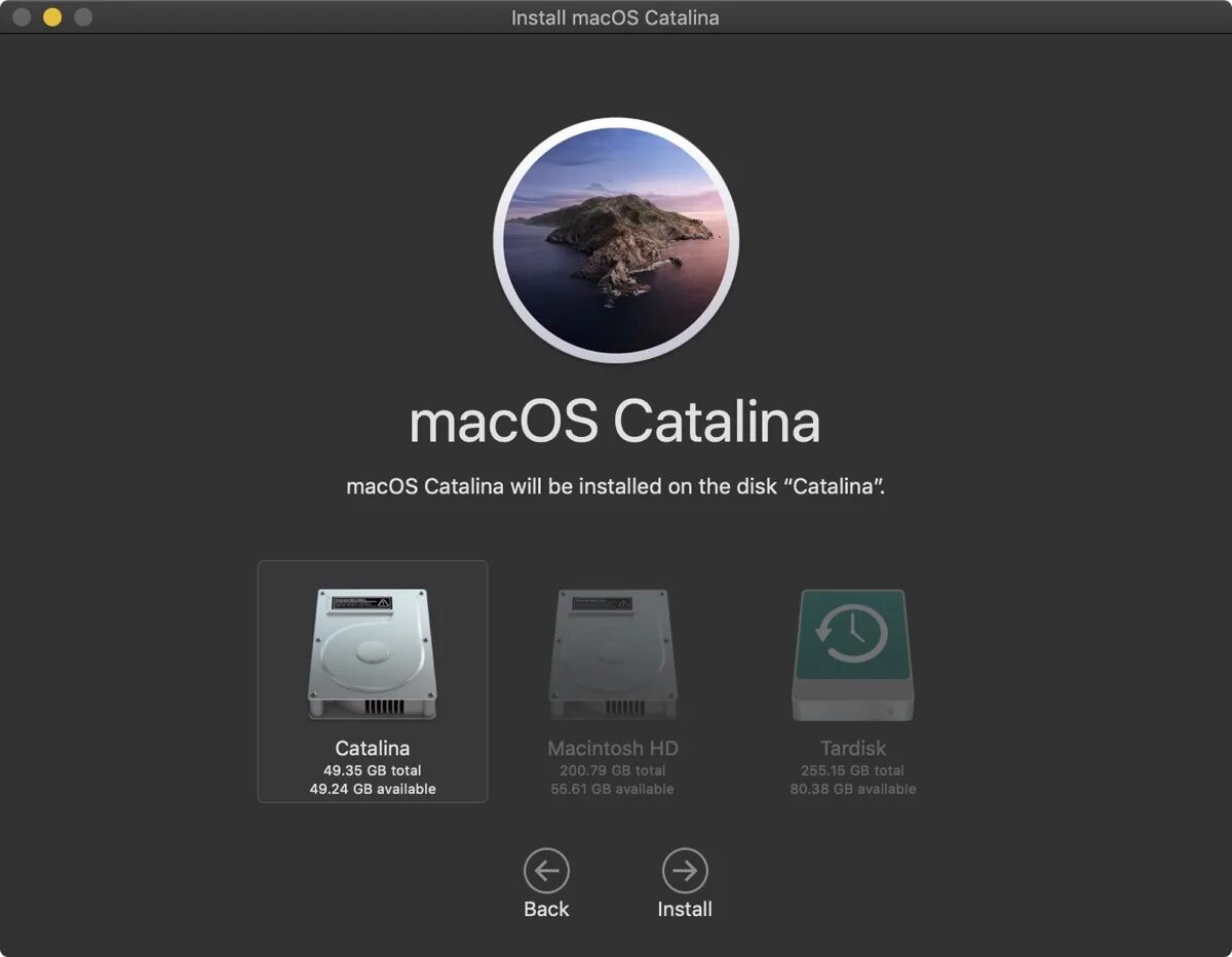 Как установить os catalina