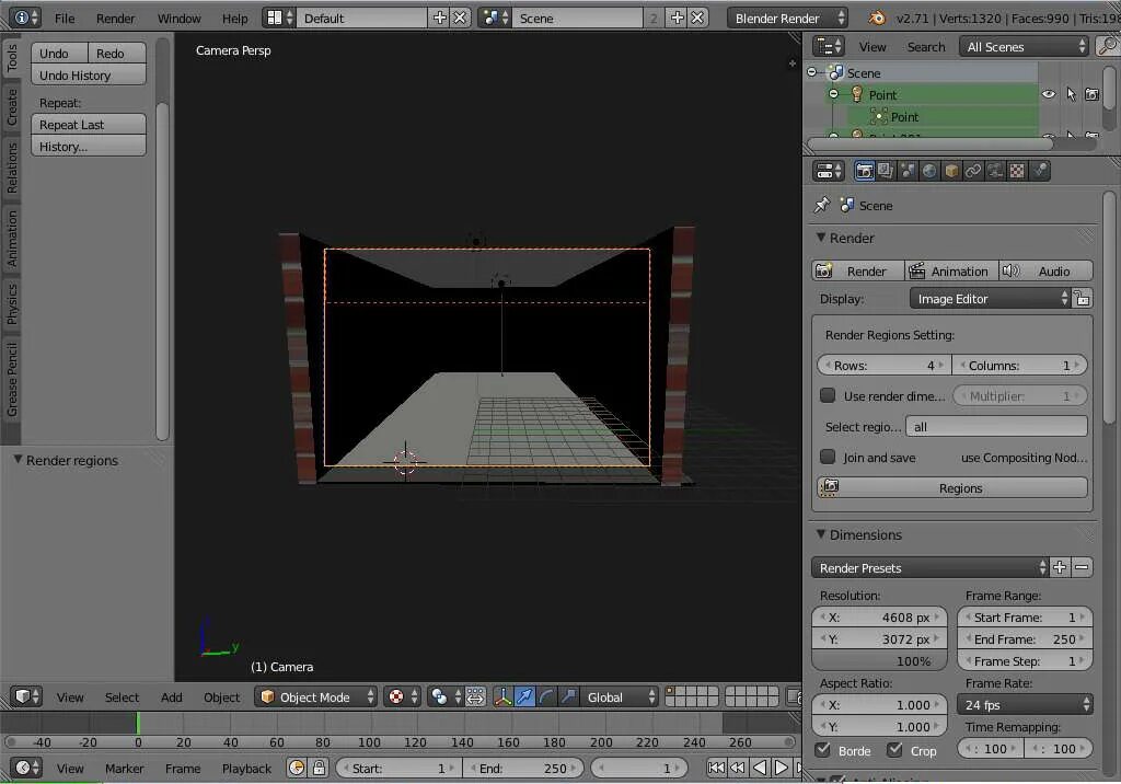 Render regions. Render regions
