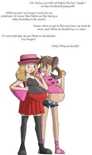 Serena And Shauna By Butybot2 - Serena From Pokemon Pregnant - (814x1373) P...