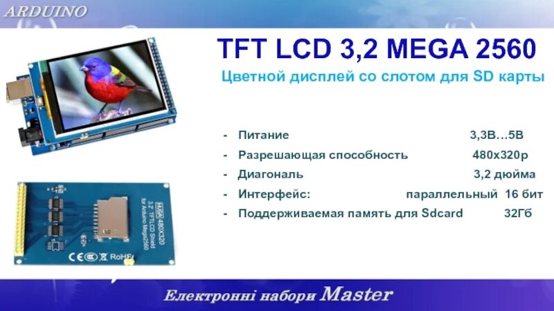 Lcd 3.2. 32 ГБ питание.