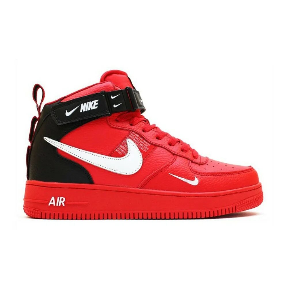 Зимние кроссовки найк. Nike Air Force 1 Mid 07 lv8 Utility Red. Nike Air Force 1 Mid Red Black. Nike Air Force 1. Nike Air Force 1 Red Black.