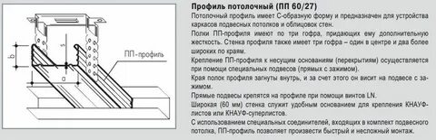 Профиль потолочный вес