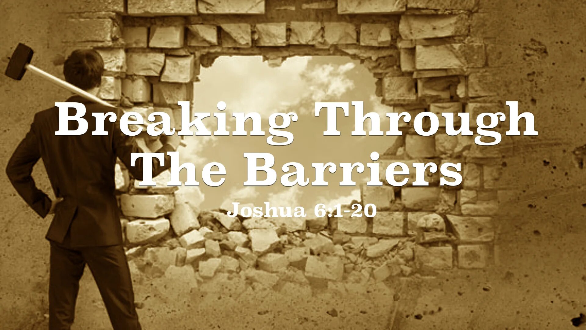 Break on through to the other. Breaking through.