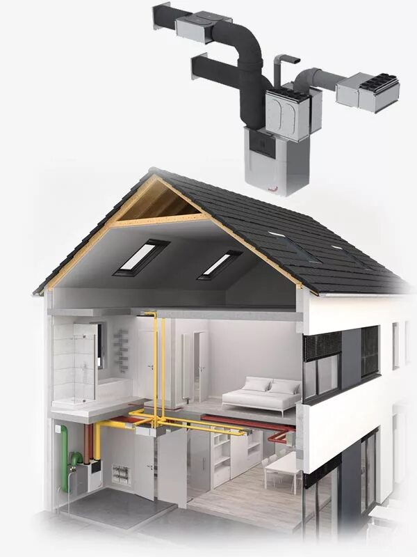 Вентиляционная система для частного дома. Вентиляция в частном доме. Система вентиляции в доме. Вентиляционная система в частном доме. Вытяжная вентиляция для частного дома купить