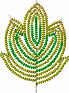 Листики из бисера