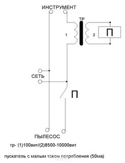Принципиальная электрическая схема пылесосов