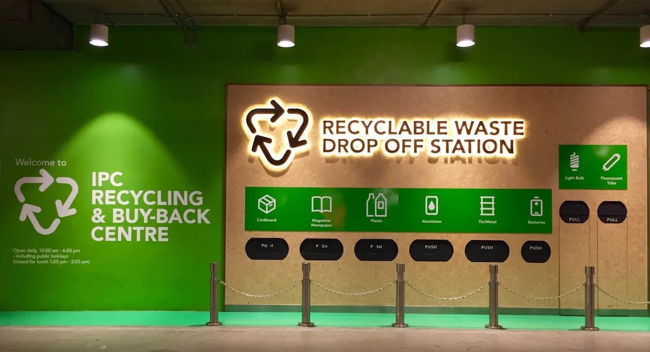 Off the point. Recycling centre. recycling centers. drop off. recycle station.