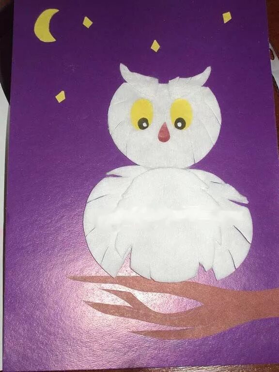 Панно из ватных дисков совы. Сова из ватных дисков. Сова из ватных дисков. Аппликация из ватного диска. Аппликация из ватных дисков.