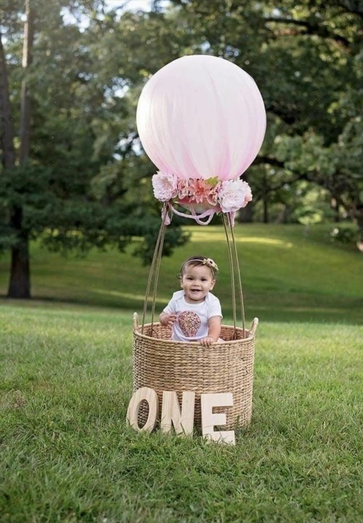 Воздушный шар с корзиной для фотосессии. Воздушный шар с корзиной для фотозоны. Фотозона на 2 года девочке. Корзина с шаром для фотосессии ребенку.
