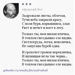 Слеза дрожит в ревнивом взоре