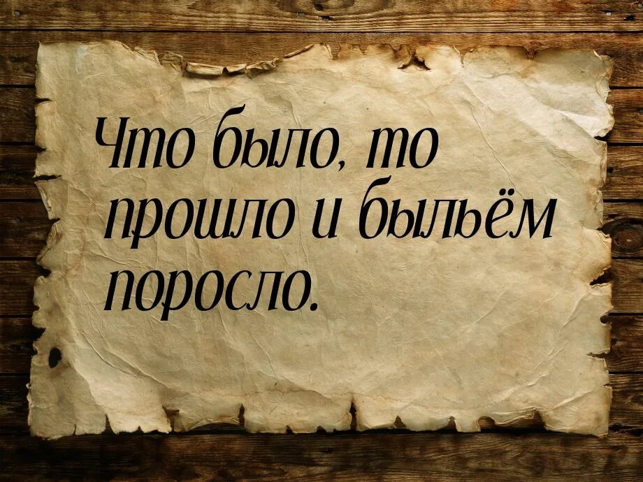 О невиновности афоризмы. Что было то быльем поросло. То что было то прошло быльем поросло.