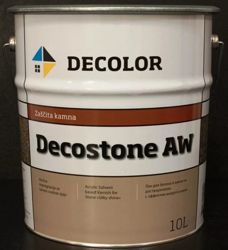 Лак для камня с мокрым эффектом. Лак decolor decostone aw. decostone aw лак для камня и бетона с эффектом &quot;мокрого камня&quot; decolor. защитный лак для бетона. акриловый лак для бетона.