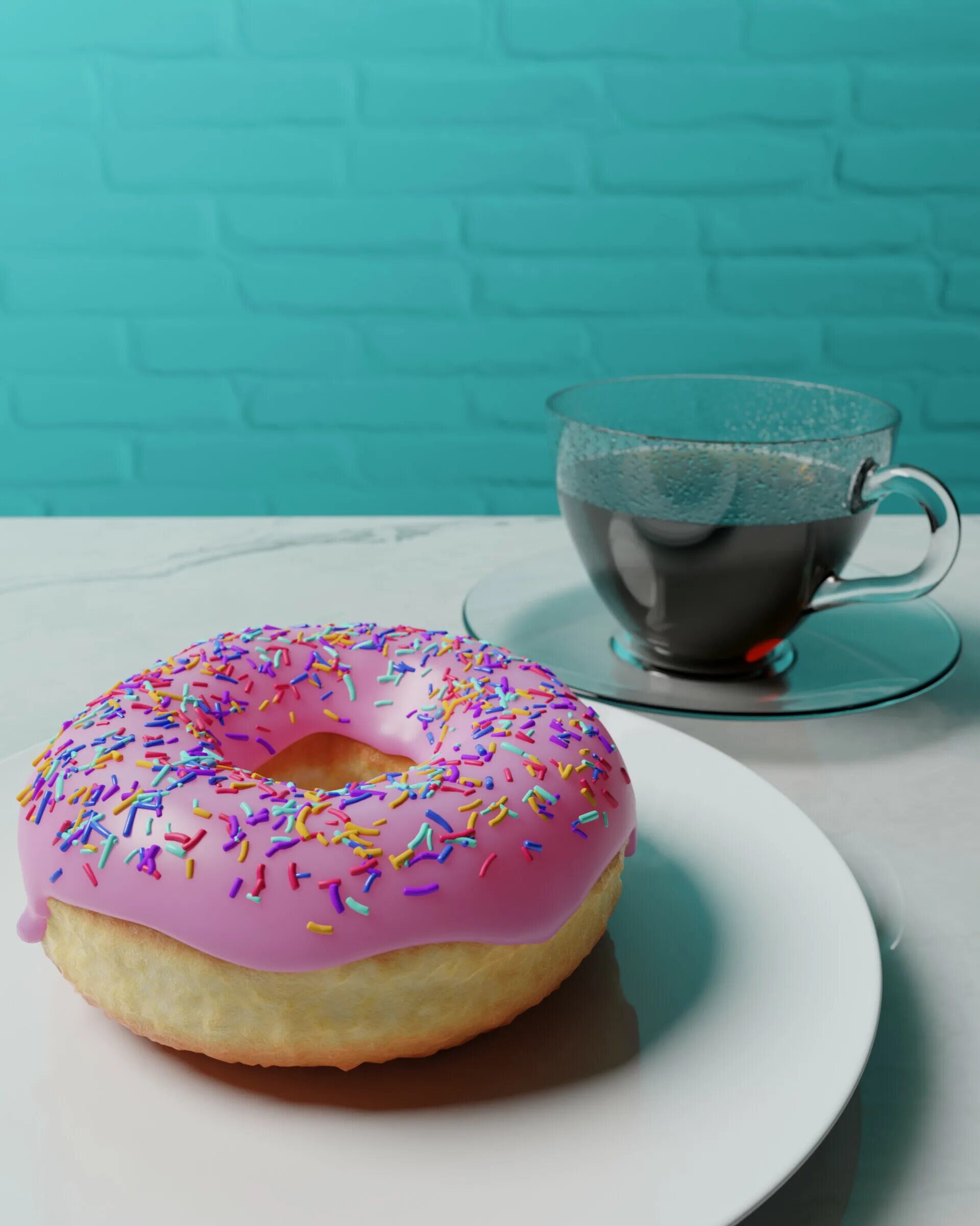 Работа пончики. Пончик в блендер 3д. 3д пончик blender. красивые пончики. пончик с дыркой.