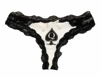 Buy Queen of Spades Nylon and Lace Thong Panty QoS Color Options Online at ...