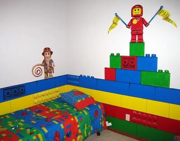 Лего оформление в детском саду Lego inspired minifigure room decor 3pcs set A by yellowmachine, $20.00 Lego roo