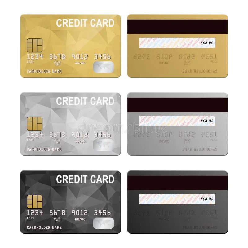 Как выглядит карта с двух сторон Bank Plastic Card Stock Vector Illustration Stock Vector Illustration of curre