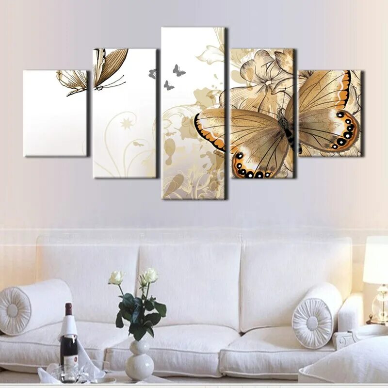 Картины для интерьера модульные на стену Modular Pictures 3D Art Flower Lotus Poster Wall Art Modular Paintings For Kitch