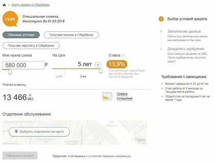 Быстрый займ сбербанка