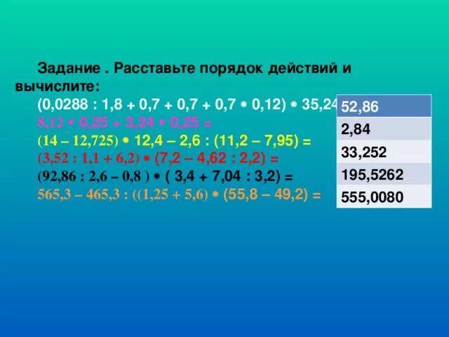 Вычислите 0 8 1 1 7