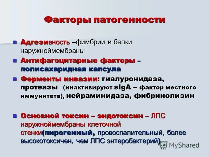 Фермент гиалуронидаза. Факторы патогенности менингококков. Адгезивность фактор патогенности. Гиалуронидаза фактор патогенности. Факторы патогенности иерсиний.