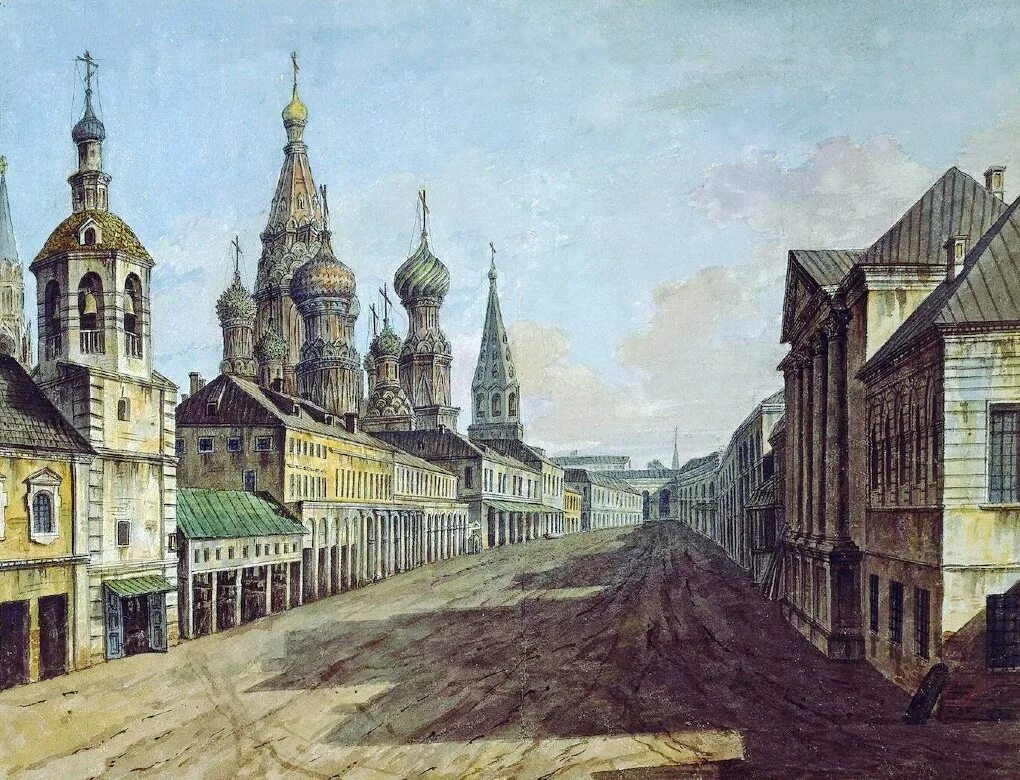 1800 х годах. Фёдор Алексеев пейзажи Москвы 1800.