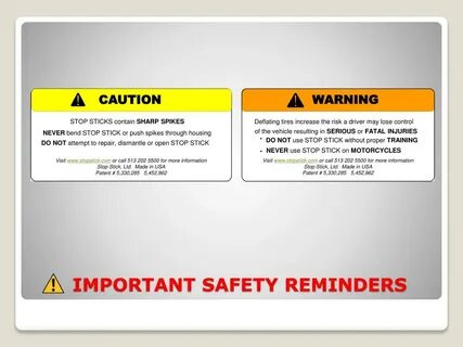 Warning note