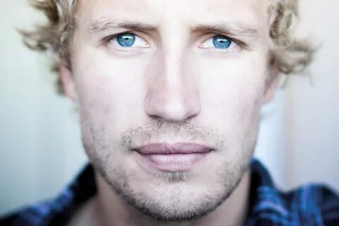 Blonde blue eyes man