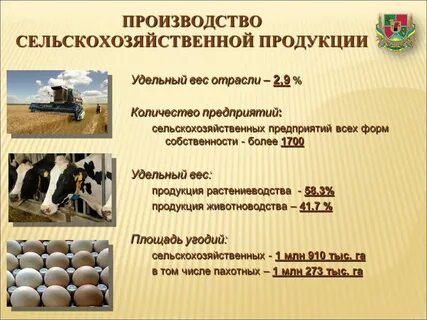 Отрасли производства сельскохозяйственной продукции