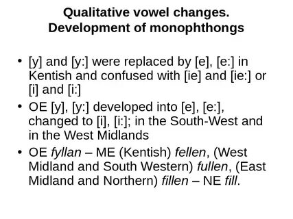 Old english vowels