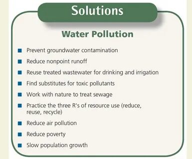 Water solutions