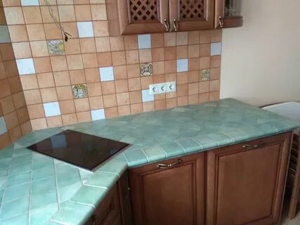 Столешницы покрытые плиткой