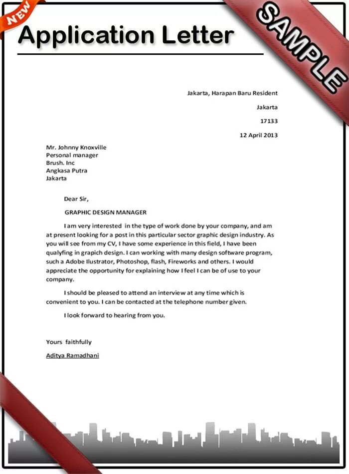 Writing application letter. Job application Letter example. Letter of application for a job example. Application Letter пример. Application Letter Sample.