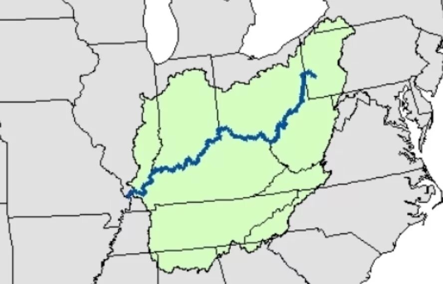 В какой океан впадает огайо. Река Огайо на карте. Бассейн реки Огайо. Река Огайо на карте США. Река Огайо на карте Северной.