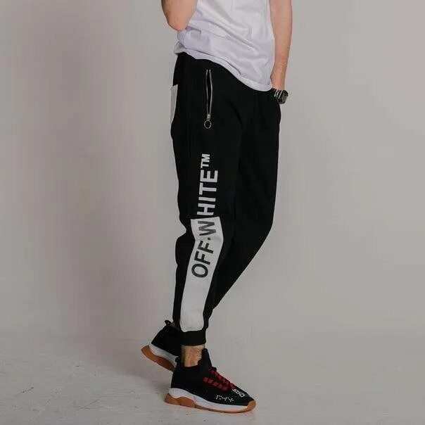 Штаны 2025 мужские. Джоггеры off white. штаны джоггеры off white. джоггеры off white белые. джоггеры к zx 2k boost.