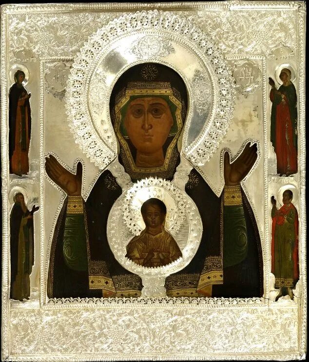 Знамение икона божией матери новгород. Знамение серафимо понетаевская. Икона покрова пресвятой богородицы поясная. Икона крестного знамения. Двоеперстие на иконах.