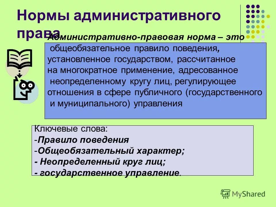 Схема административно правовых норм фото