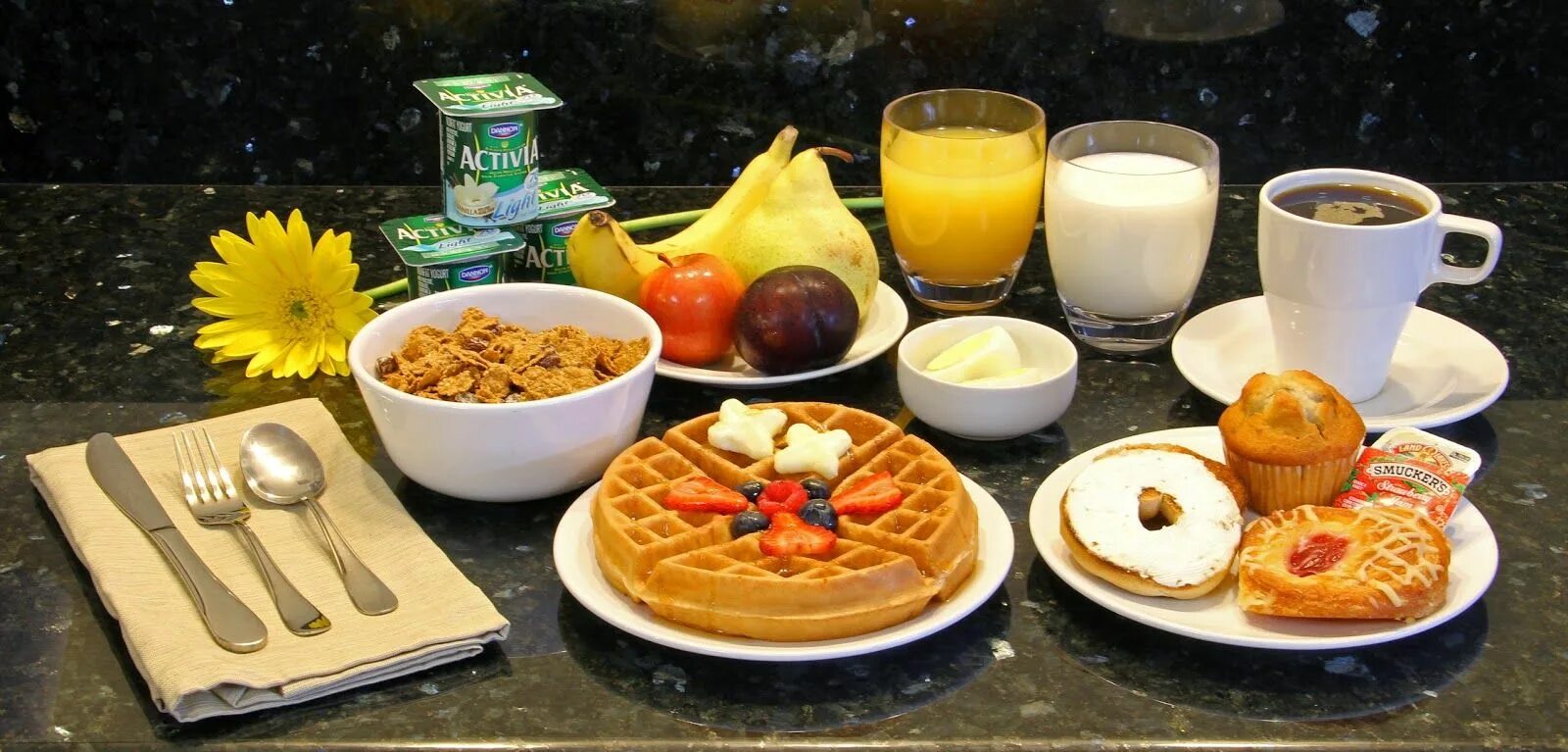 We made breakfast