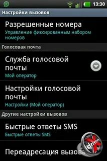 Параметры вызовов